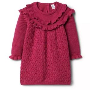 Janie & Jack | BABY RUFFLE POINTELLE SWEATER DRESS